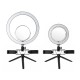 8.7/12.6 Inch LED Dimmable Video Ring Light Tripod Stand with Mirror 2 Phone Clip for Youtube Tik Tok Makeup Live Streaming 8.7/12.6 Inch LED Dimmable Video Ring Light Tripod Stand with Mirror 2 Phone Clip for Youtube Tik Tok Makeup Live Streaming