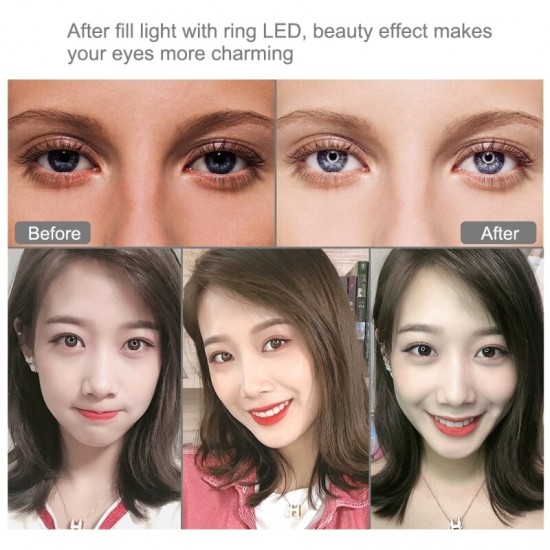 Arc Face 3.6 Inch Ring Light LED Camera Selfie Light Ring Beautification Fill Light For Video Photography Ring Lights