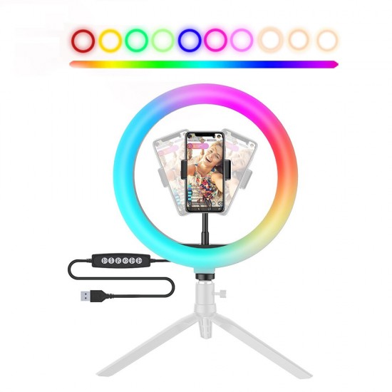 BW-SL5 RGB Ring Light Selfie Lamp Ring Light Ringlamp for Youtube Tiktok Makeup Photography Light for Live Broadcast