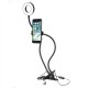 Clip LED Ring Light for Selfie Live Broadcast 3000-5000K Dimmable Makeup Fill Light for Youtube Facebook with Mobile Phone Holder Table Lamp Flexible Desk Night Lamp for Reading Net Class