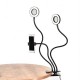 Flexible 9cm USB Charging 3 Color LED Ring Light Live Broadcast Selfie Fill Light with Mobile Phone Holder Flexible 9cm USB Charging 3 Color LED Ring Light Live Broadcast Selfie Fill Light with Mobile Phone Holder