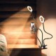 Flexible 9cm USB Charging 3 Color LED Ring Light Live Broadcast Selfie Fill Light with Mobile Phone Holder Flexible 9cm USB Charging 3 Color LED Ring Light Live Broadcast Selfie Fill Light with Mobile Phone Holder