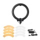 RL-18B 240 LEDs 3200K-5600K Dimmable Adjustable Rechargeable Video Ring Light for Youtube Tiktok Live Streaming DSLR SLR Camera