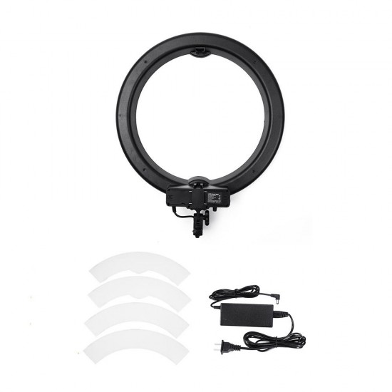 RL-18BK 240 LEDs 3200K-5600K Adjustable Rechargeable Video Ring Light for Youtube Tiktok Live Streaming DSLR SLR Camera