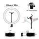 LE-10 18W 3200K-5500K 10inch Dimmable LED Selfie Ring Light USB Photography Video Fill Light with Phone Holder Mini BallHead LE-10 18W 3200K-5500K 10inch Dimmable LED Selfie Ring Light USB Photography Video Fill Light with Phone Holder Mini BallHead