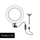 LE-10 18W 3200K-5500K 10inch Dimmable LED Selfie Ring Light USB Photography Video Fill Light with Phone Holder Mini BallHead