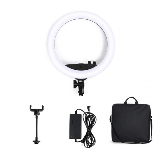 LE-620B-02 24W 3200-5500K 14inch Dimmable LED Selfie Ring Light Photography Video Fill Light Ring Lamp with Phone Clip LE-620B-02 24W 3200-5500K 14inch Dimmable LED Selfie Ring Light Photography Video Fill Light Ring Lamp with Phone Clip