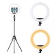 LE-620B-02 65W 3200-5500K 18inch Dimmable LED Selfie Ring Light Photography Video Fill Light Ring Lamp with Phone Clip