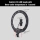 LE-620B-02 65W 3200-5500K 18inch Dimmable LED Selfie Ring Light Photography Video Fill Light Ring Lamp with Phone Clip