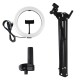 10.2 Inch 26cm Ring Curved Light Desktop Swivel Arm USB 3 Modes Dimmable LED Vlogging Selfie Lights with Telephone Clamp 10.2 Inch 26cm Ring Curved Light Desktop Swivel Arm USB 3 Modes Dimmable LED Vlogging Selfie Lights with Telephone Clamp