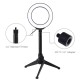 4.7 inch 12cm Ring Light + Desktop Tripod Selfie Stick Mount USB White Light LED Ring Vlogging Photography Video Lights Kits