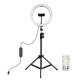 PK3081B 26cm Marquee RGBWW LED Ring Light 168 LED Dual-color Temperature Dimmable Vlogging Photography Video Ring Lights