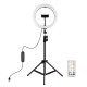 PK3081B 26cm Marquee RGBWW LED Ring Light 168 LED Dual-color Temperature Dimmable Vlogging Photography Video Ring Lights PK3081B 26cm Marquee RGBWW LED Ring Light 168 LED Dual-color Temperature Dimmable Vlogging Photography Video Ring Lights