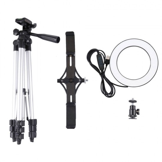 PKT3034 6.2 Inch USB Video Ring Light with Tripod Light Stand Dual Phone Clip for Tik Tok Youtube Live Streaming PKT3034 6.2 Inch USB Video Ring Light with Tripod Light Stand Dual Phone Clip for Tik Tok Youtube Live Streaming