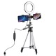 PKT3034 6.2 Inch USB Video Ring Light with Tripod Light Stand Dual Phone Clip for Tik Tok Youtube Live Streaming