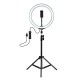 PKT3035 10 Inch USB Video Ring Light with 110cm Light Stand Dual Phone Clip for Tik Tok Youtube Live Streaming PKT3035 10 Inch USB Video Ring Light with 110cm Light Stand Dual Phone Clip for Tik Tok Youtube Live Streaming