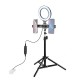 PKT3037 6.2 Inch USB Video Ring Light with 70cm Tripod Light Stand Dual Phone Clip for Tik Tok Youtube Live Streaming