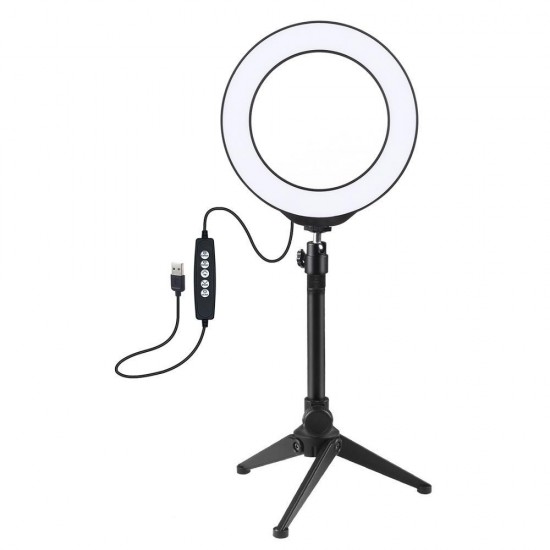 PKT3048 RGBW 8 Color 16cm 6.2 Inch LED Video Ring Light with Tripod Stand for Youtube Tik Tok Live Streaming PKT3048 RGBW 8 Color 16cm 6.2 Inch LED Video Ring Light with Tripod Stand for Youtube Tik Tok Live Streaming