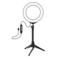 PKT3048 RGBW 8 Color 16cm 6.2 Inch LED Video Ring Light with Tripod Stand for Youtube Tik Tok Live Streaming PKT3048 RGBW 8 Color 16cm 6.2 Inch LED Video Ring Light with Tripod Stand for Youtube Tik Tok Live Streaming