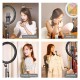 PKT3050 11.8 inch RGBW Dimmable LED Ring Light for Vlogging Selfie Photography Video Broadcast Live with 110cm Tripod Mount