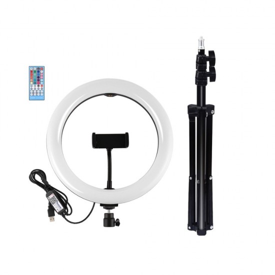 PKT3051B 10.2 Inch Dimmable LED Video Ring Light with PU419 Tripod Stand for Youtube Tik Tok Live Streaming