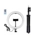 PKT3051B 10.2 Inch RBGW Dimmable bluetooth APP Control Remote Control LED Video Ring Light with PU419 Tripod Stand for Youtube Tik Tok Live Streaming