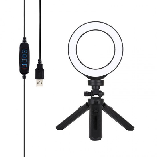 PKT3058B 4.7 inch USB 3 Modes Dimmable LED Ring Light for Youtube Tik Tok Live Streaming Broadcast Vlogging Selfie with 16.5cm Tripod PKT3058B 4.7 inch USB 3 Modes Dimmable LED Ring Light for Youtube Tik Tok Live Streaming Broadcast Vlogging Selfie with 16.5cm Tripod