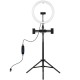 PKT3062B 11.8 Inch Dimmable LED Selfie Video Ring Light with PU457B Tripod for Youtube Tik Tok Live Streaming PKT3062B 11.8 Inch Dimmable LED Selfie Video Ring Light with PU457B Tripod for Youtube Tik Tok Live Streaming