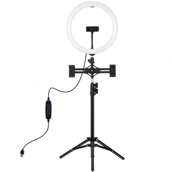 PKT3064B 11.8 Inch Dimmable LED Video Ring Light with PU419 Tripod Stand for Youtube Tik Tok Live Streaming