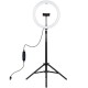 PKT3065B 10.2 Inch Dimmable LED Video Ring Light with PU450B Tripod Stand for Youtube Tik Tok Live Streaming