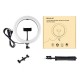 PKT3070B 10.2 inch 3 Modes Dimmable LED Ring Light Vlogging Lighting for Youtube Tik Tok Live Broadcast Selfie Photography Lamp