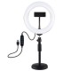PKT3078B 7.9 Inch 3 Modes Dimmable USB LED Curved Ring Light with Desktop Tripod Phone Holder for Photography Vlog Video PKT3078B 7.9 Inch 3 Modes Dimmable USB LED Curved Ring Light with Desktop Tripod Phone Holder for Photography Vlog Video