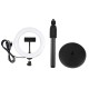 PKT3078B 7.9 Inch 3 Modes Dimmable USB LED Curved Ring Light with Desktop Tripod Phone Holder for Photography Vlog Video PKT3078B 7.9 Inch 3 Modes Dimmable USB LED Curved Ring Light with Desktop Tripod Phone Holder for Photography Vlog Video