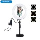PKT3078B 7.9 Inch 3 Modes Dimmable USB LED Curved Ring Light with Desktop Tripod Phone Holder for Photography Vlog Video PKT3078B 7.9 Inch 3 Modes Dimmable USB LED Curved Ring Light with Desktop Tripod Phone Holder for Photography Vlog Video