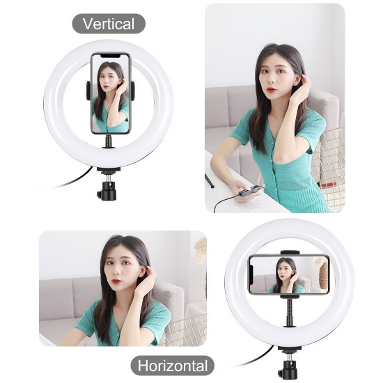 PKT3078B 7.9 Inch 3 Modes Dimmable USB LED Curved Ring Light with Desktop Tripod Phone Holder for Photography Vlog Video PKT3078B 7.9 Inch 3 Modes Dimmable USB LED Curved Ring Light with Desktop Tripod Phone Holder for Photography Vlog Video