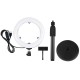 PKT3079B 7.9 Inch 3 Modes Dimmable USB LED Curved Ring Light with Round Base Desktop Mount Phone Holder for Selfie Youtube Vlog PKT3079B 7.9 Inch 3 Modes Dimmable USB LED Curved Ring Light with Round Base Desktop Mount Phone Holder for Selfie Youtube Vlog