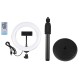PKT3080B 7.9 Inch bluetooth APP Remote Control Dimmable RGBW LED Curved Ring Light with Desktop Mount Phone Holder PKT3080B 7.9 Inch bluetooth APP Remote Control Dimmable RGBW LED Curved Ring Light with Desktop Mount Phone Holder