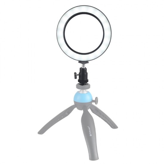 PU377 USB 4.6 Inch 3 Modes 3200K-5500K Dimmable LED Video Ring Light with Cold Shoe Tripod Ball Head PU377 USB 4.6 Inch 3 Modes 3200K-5500K Dimmable LED Video Ring Light with Cold Shoe Tripod Ball Head