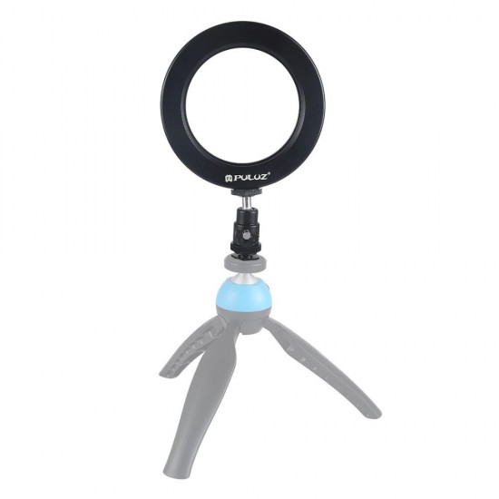PU377 USB 4.6 Inch 3 Modes 3200K-5500K Dimmable LED Video Ring Light with Cold Shoe Tripod Ball Head PU377 USB 4.6 Inch 3 Modes 3200K-5500K Dimmable LED Video Ring Light with Cold Shoe Tripod Ball Head