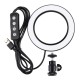 PU377 USB 4.6 Inch 3 Modes 3200K-5500K Dimmable LED Video Ring Light with Cold Shoe Tripod Ball Head