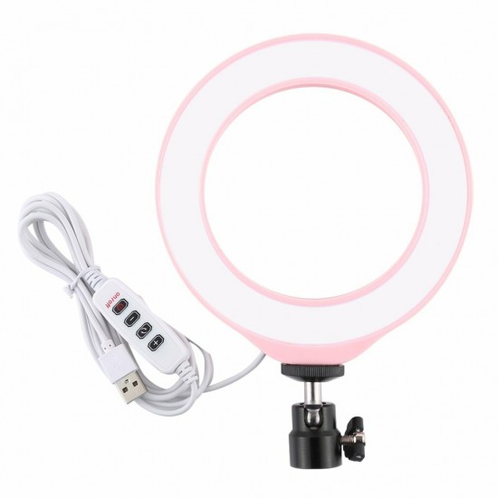 PU377F USB 4.6 Inch 3 Modes 3200K-5500K Dimmable LED Video Ring Light with Cold Shoe Tripod Ball Head for Tiktok Live Streaming PU377F USB 4.6 Inch 3 Modes 3200K-5500K Dimmable LED Video Ring Light with Cold Shoe Tripod Ball Head for Tiktok Live Streaming