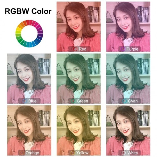 PU411F 12 Inches 6500k RGBW Color Dimmable LED Ring Vlogging Selfie Video Fill Light with Tripod Ball Head and Phone Clamp PU411F 12 Inches 6500k RGBW Color Dimmable LED Ring Vlogging Selfie Video Fill Light with Tripod Ball Head and Phone Clamp