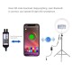 PU411F 12 Inches 6500k RGBW Color Dimmable LED Ring Vlogging Selfie Video Fill Light with Tripod Ball Head and Phone Clamp