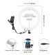 PU411F 12 Inches 6500k RGBW Color Dimmable LED Ring Vlogging Selfie Video Fill Light with Tripod Ball Head and Phone Clamp PU411F 12 Inches 6500k RGBW Color Dimmable LED Ring Vlogging Selfie Video Fill Light with Tripod Ball Head and Phone Clamp