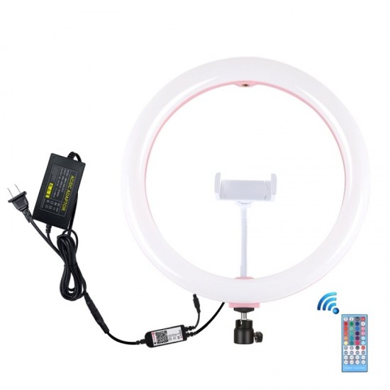 PU411F 12 Inches 6500k RGBW Color Dimmable LED Ring Vlogging Selfie Video Fill Light with Tripod Ball Head and Phone Clamp PU411F 12 Inches 6500k RGBW Color Dimmable LED Ring Vlogging Selfie Video Fill Light with Tripod Ball Head and Phone Clamp