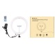 PU411F 12 Inches 6500k RGBW Color Dimmable LED Ring Vlogging Selfie Video Fill Light with Tripod Ball Head and Phone Clamp