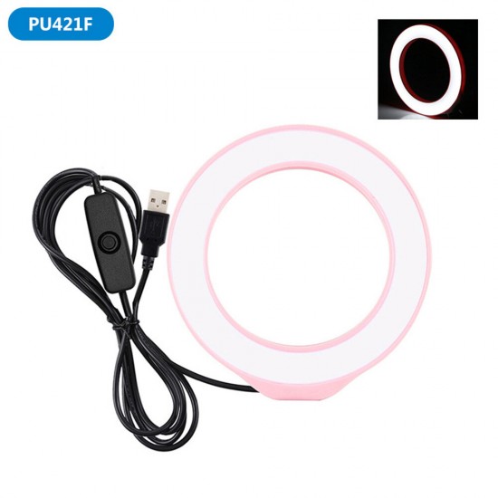 PU421F 4.7 Inch White Light USB LED Ring Light Vlogging Photography Video Fill Light