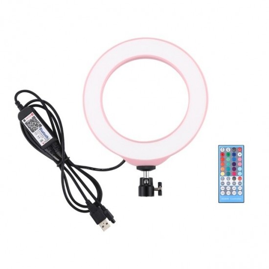 PU429 Dimmable 4.7 Inch 16cm RGB RGBW bluetooth Wireless APP Control Video Ring Light with Remote for Youtube Tik Tok Live Streaming PU429 Dimmable 4.7 Inch 16cm RGB RGBW bluetooth Wireless APP Control Video Ring Light with Remote for Youtube Tik Tok Live Streaming