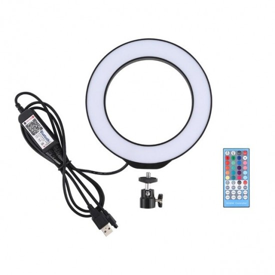 PU429 Dimmable 4.7 Inch 16cm RGB RGBW bluetooth Wireless APP Control Video Ring Light with Remote for Youtube Tik Tok Live Streaming PU429 Dimmable 4.7 Inch 16cm RGB RGBW bluetooth Wireless APP Control Video Ring Light with Remote for Youtube Tik Tok Live Streaming