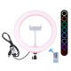 PU430F 10.2 inch 26cm RGBW Colorful Dimmable LED Ring Light for Live Broadcast Vlog Selfie Photography with Remote Control PU430F 10.2 inch 26cm RGBW Colorful Dimmable LED Ring Light for Live Broadcast Vlog Selfie Photography with Remote Control